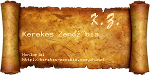 Kerekes Zenóbia névjegykártya