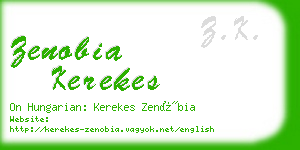 zenobia kerekes business card
